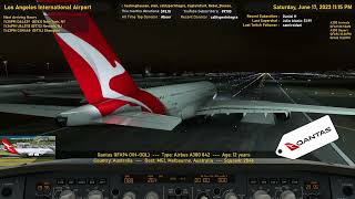 Qantas 94 A380 back in action at LAX to Melbourne Australia