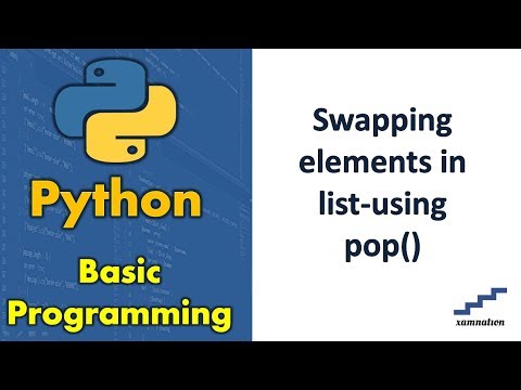 Swapping elements in list-using pop()
