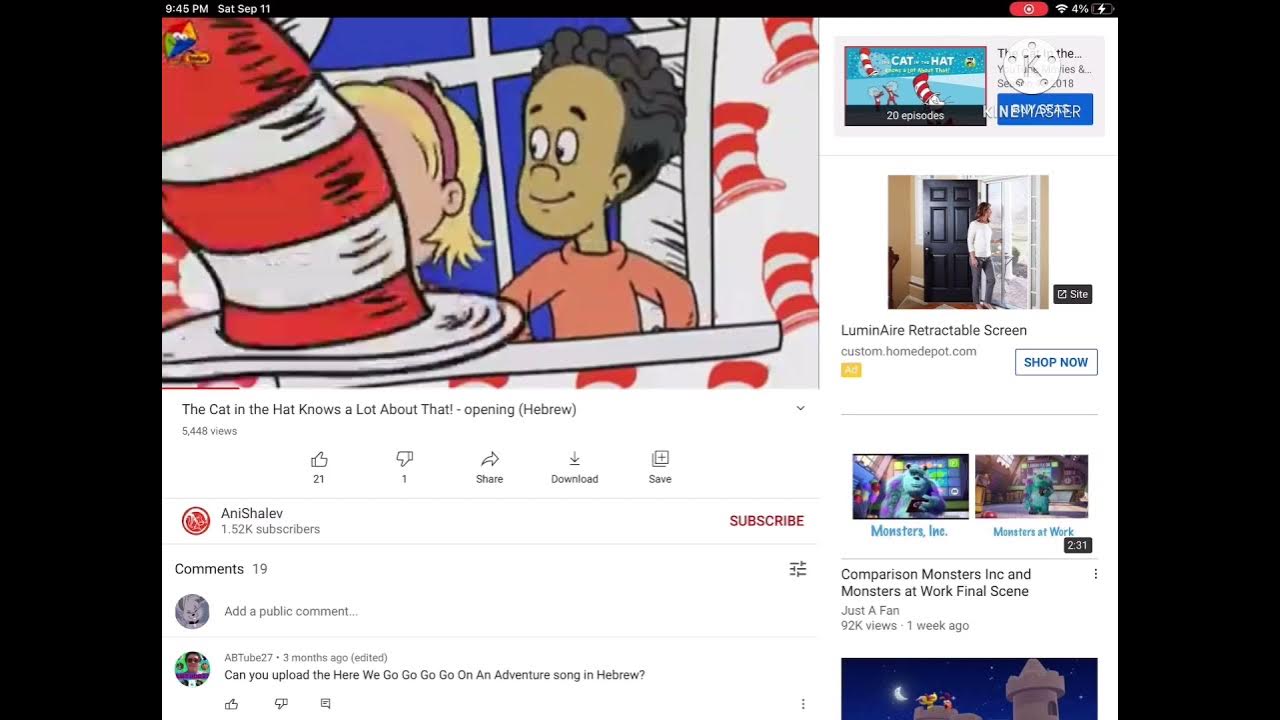 cat in the hat theme song YouTube