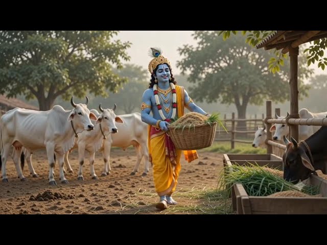 Lord Krishna Cow Farming|Divine Village Life | Krishna & Cows | AI Cinematic Animation | Tamilarasan
