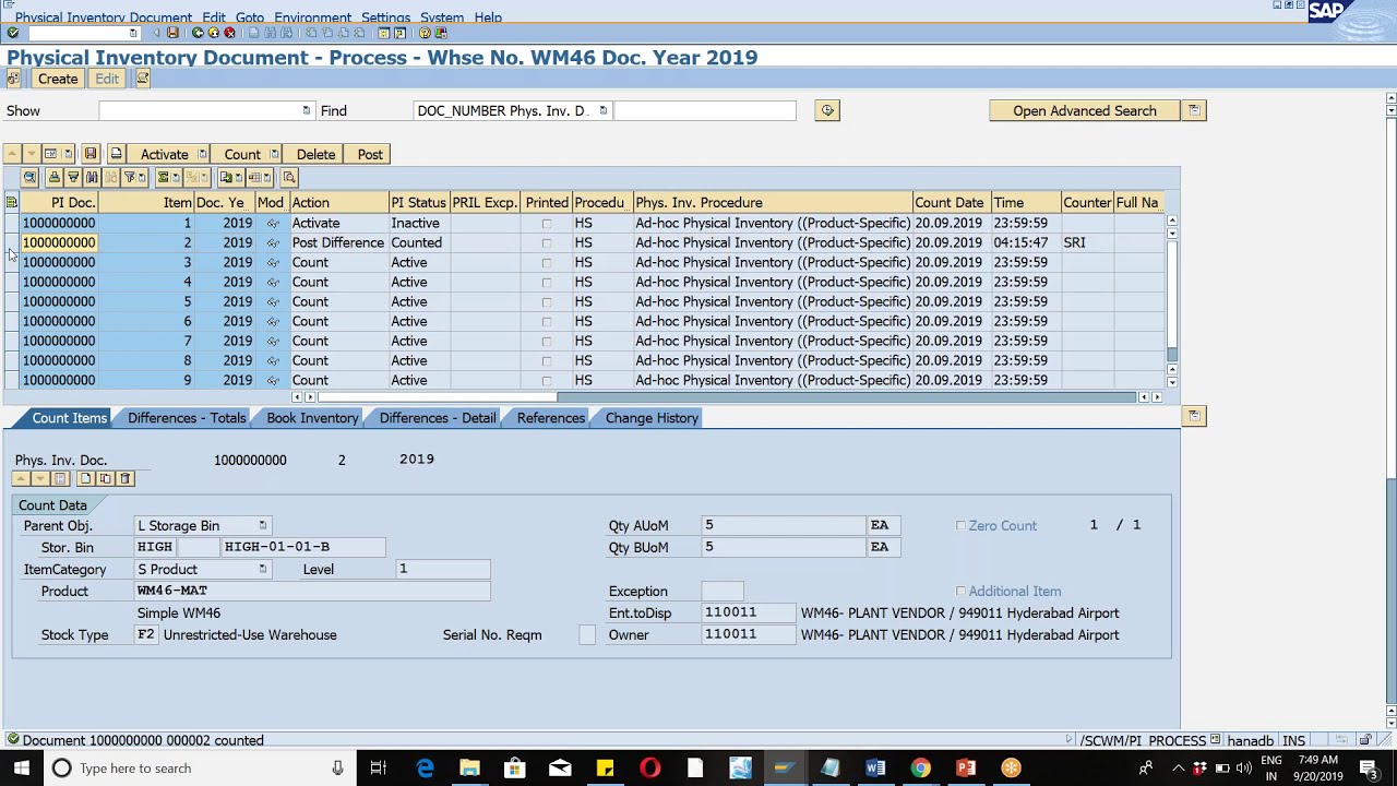 class-32-physical-inventory-step-2-ewm-training-on-s4hana-youtube