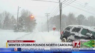 Winter storm pounds NC mountains