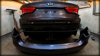 Снимаем задний бампер Kia Rio 2011-2017год