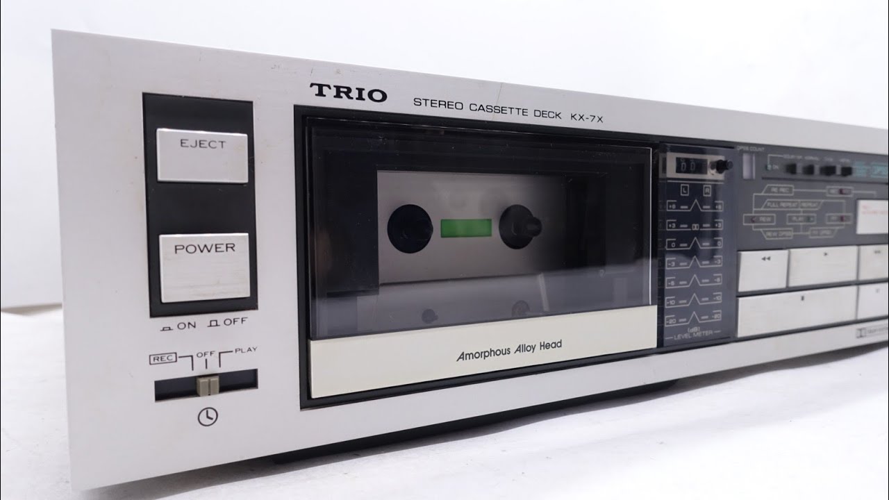 TRIO STEREO CASSETTE DECK KX-7X 通電確認済 Deck Trio (Kenwood) KX-7x - YouTube