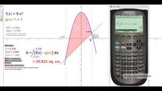 cU7L2 Area Between Two Curves Pt I Calculus I II AB IB line parabola