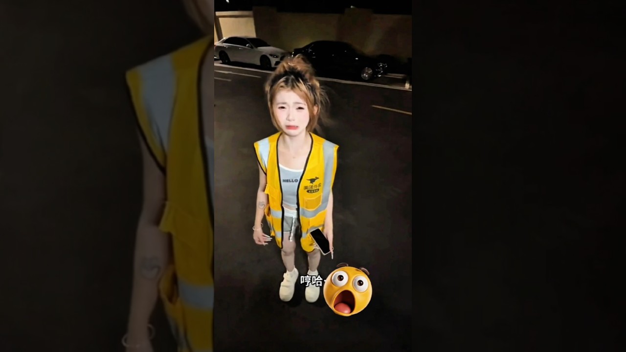 This female courier cried while delivering a customer's order 