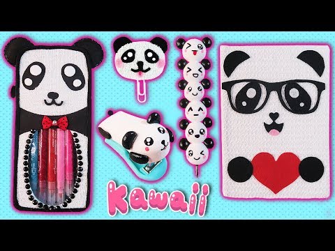 DIY: CUTE PANDA SCHOOL SUPPLIES BACK TO SCHOOL