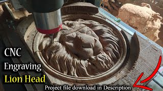 CNC Engraving Lion Head //CNC Woodworking project