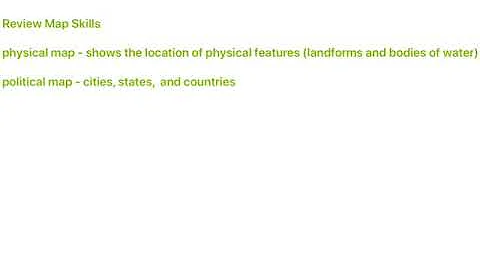 Social Studies - Review Map Skills