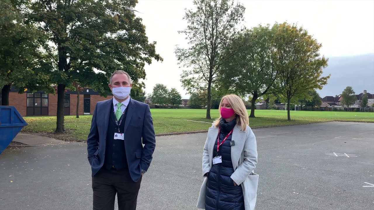 Esther McVey visit to Rudheath Senior Academy