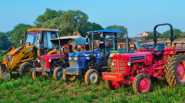 JCB 3dx Eco Loading Mud in Trolley New Mahindra 475 got Fired while Running Eicher 380 Kubota Models