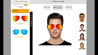 AI Glasses Eyewear VIRTUAL TRY ON with Face & Eyes Detection for WooCommerce screenshot 1