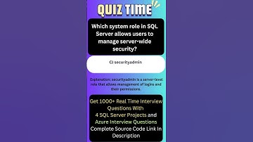 SQL Role Admin Permissions Interview Questions