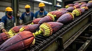 You Won’t Believe This Old-School Factory Turns Banana Blossom Into Tiny Pellets (Full Process)