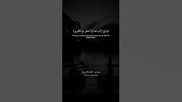 تلاوةهادئة.{ونادى نوح ابنه وكان في معزل يا بني اركب معنا ولا تكن مع الكافرين} .بلال دربالي