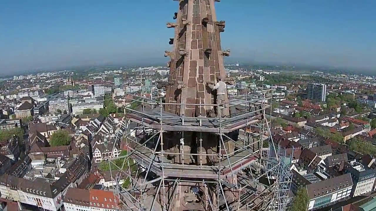 Das Freiburg Münster aus der Vogelperspektive