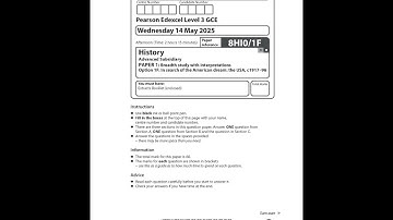 Merged 2025 Pearson EDEXCEL As Level History Paper 1 And Mark Scheme 8hi0 1f