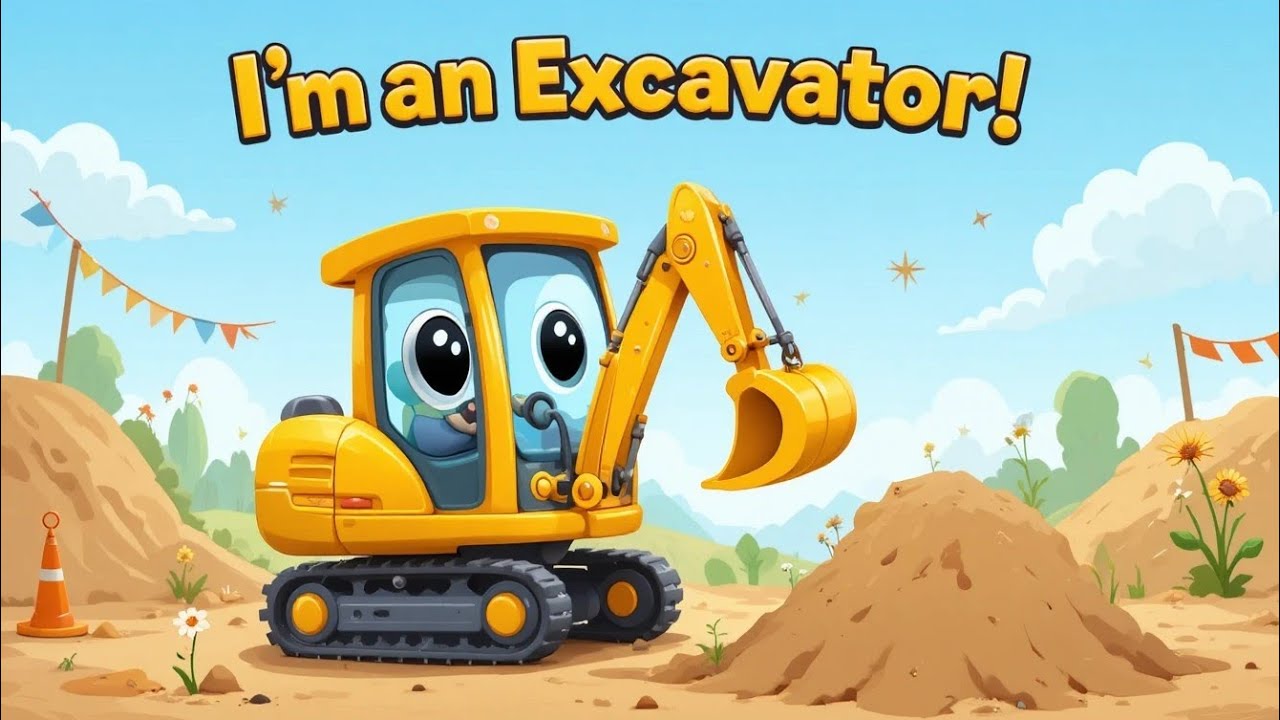  I’M AN EXCAVATOR 🚜 | poem | | poem pals | | kids poem | 