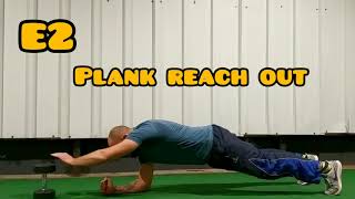 Plank reach out exercise