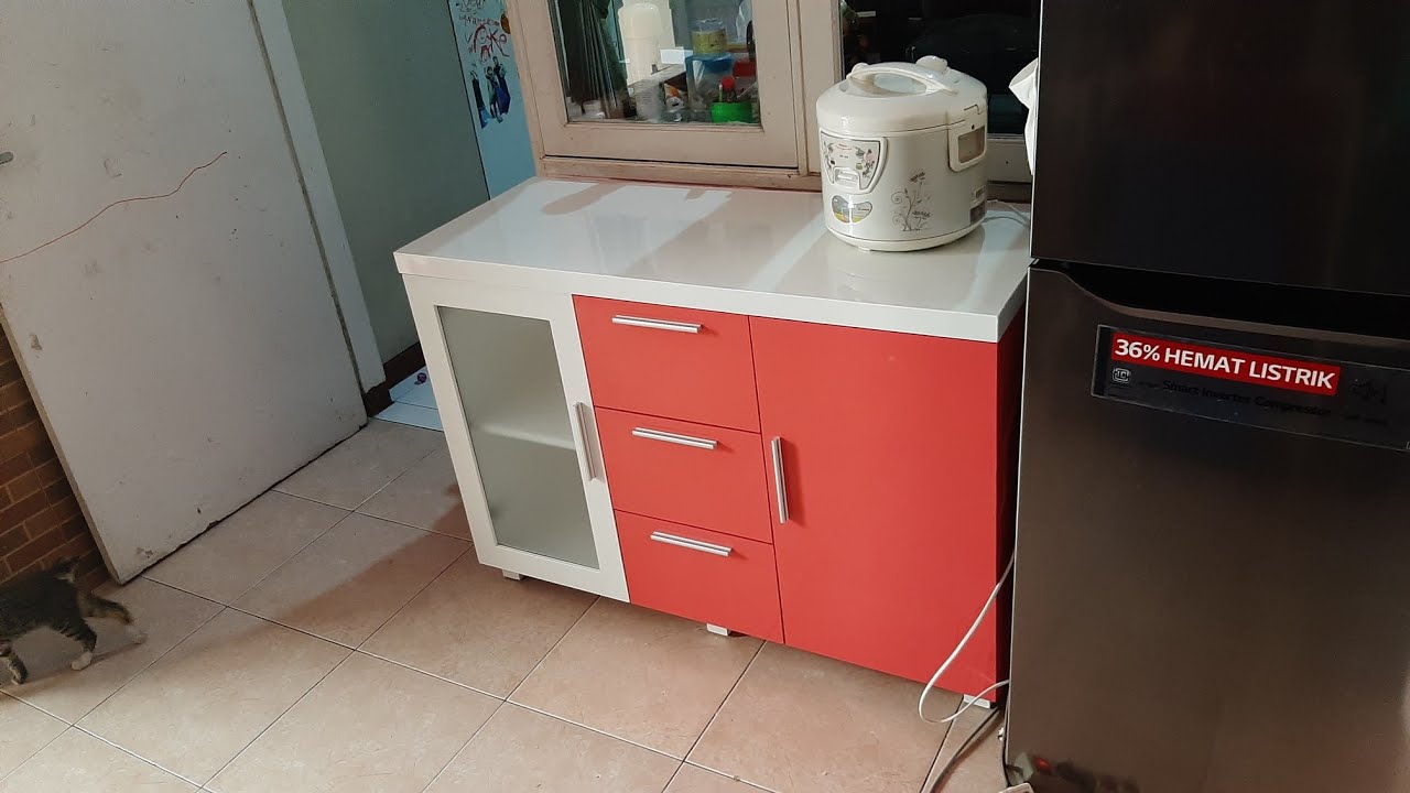 Kitchen set minimalis warna pink - YouTube