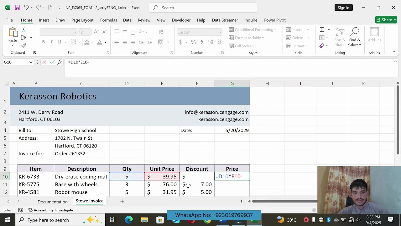 New Perspectives Excel 365 | Module 1: End of Module Project 2 | Kerasson Robotics