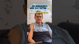 Jim Harbaugh delivered on his promise to get a tattoo if Michigan won the natty 🤝