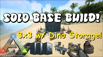 REUPLOAD | VERY COMPACT 3x3! | Solo PvP Base w/ Dino Storage & 3 Vaults! | Ark: Survival Evolved