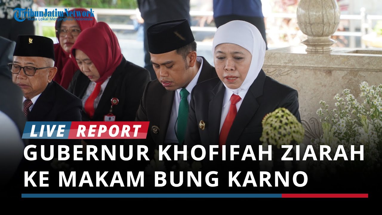 Gubernur Khofifah Ziarah ke Makam Bung Karno di Kota Blitar, Peringati HUT ke-80 Jatim