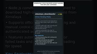 GitHub Trending Repositories: 844704781/ximalaya_downloader 🇬🇧