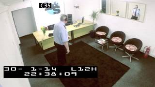 Amazing security guard caught dancing on CCTV