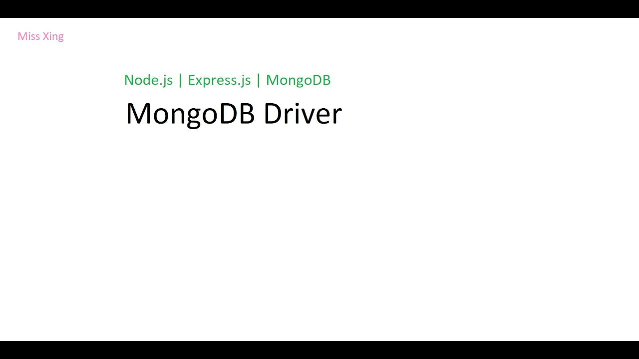 Node.Js | Express.Js | Mongodb - Mongodb Driver
