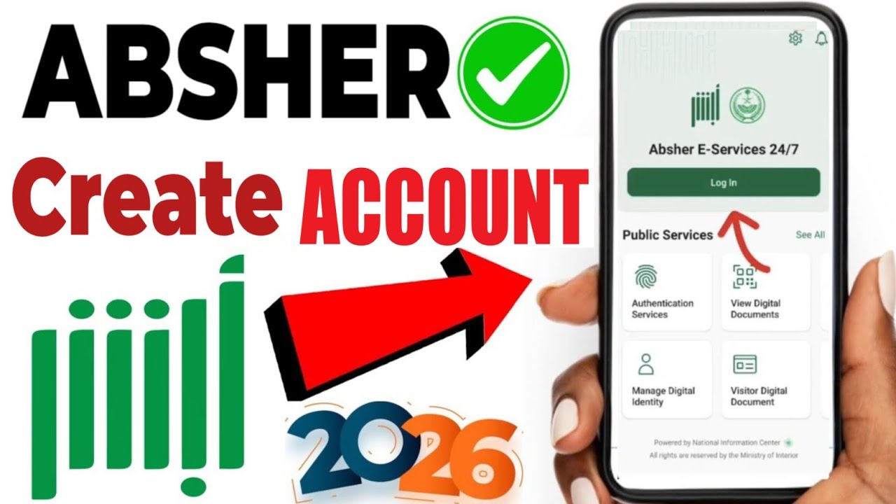 Absher account registration | create abser account | make absher app ...