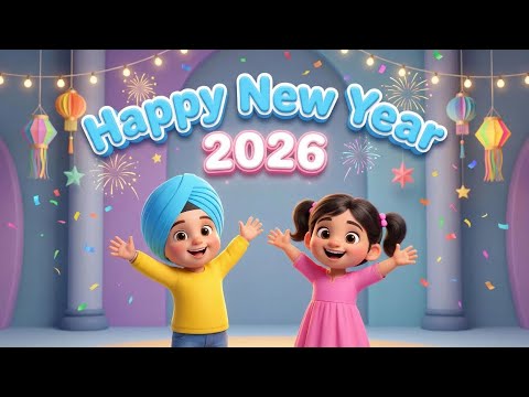 Happy New Year 2026 🎉 | Best Punjabi Kids New Year Song | Kids Dance & Fun Song | Bye Bye 2025 !