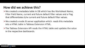 Change Default Filters using Tableau Extension API #datadev #hacktc17