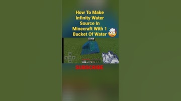 How To Make Infinity Water Source In Minecraft With 1 Bucket Of Water | #Shorts | #Minecraft