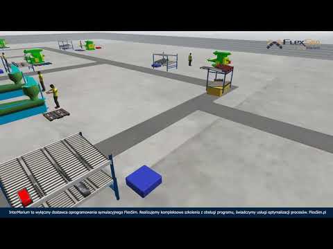 FlexSim Production logistics simulation, AGV