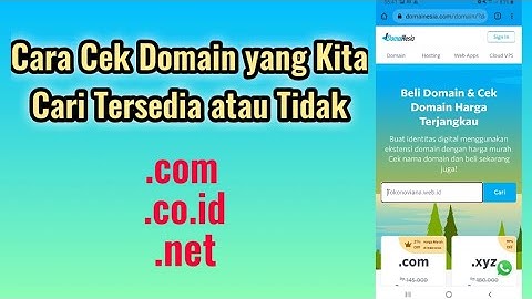 Cara Cek Domain yang Kita Cari Tersedia atau Tidak