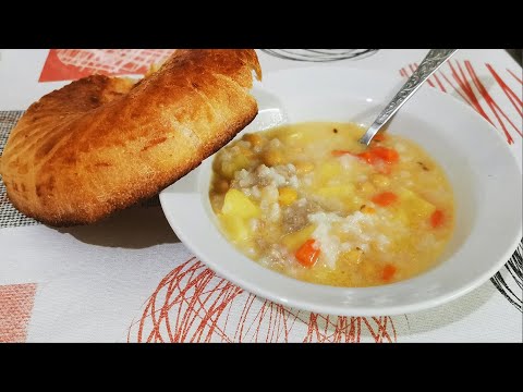 Суп с нутом и фрикадельками. Турецкий суп/ Soup with chickpeas and meatballs. Turkish soup