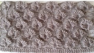 Образец узора крючком для палантина,шарфа.A sample of a crochet pattern for a stole, scarf.