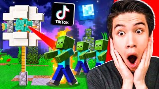 10 Viral TIK TOK MINECRAFT HACKS That ACTUALLY WORK!