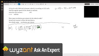 Unit conversion word problem involving radians and revolutions