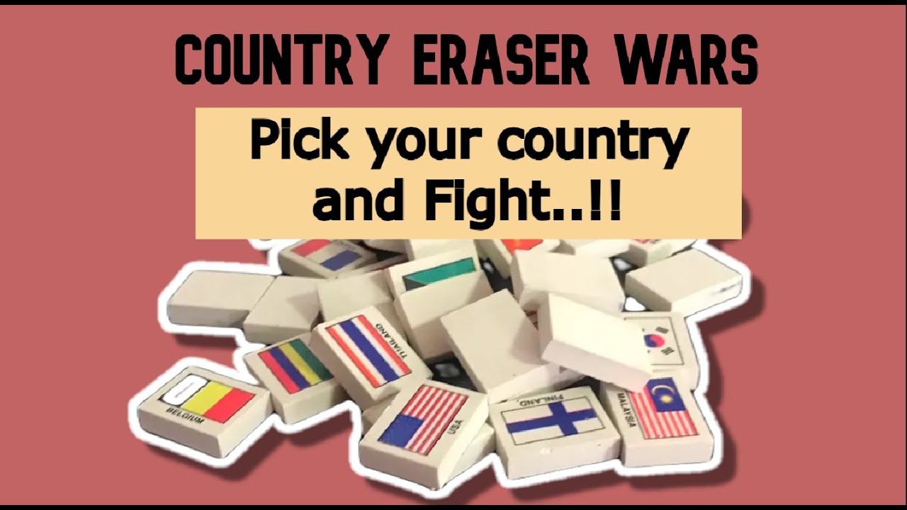 Country Eraser Wars YouTube