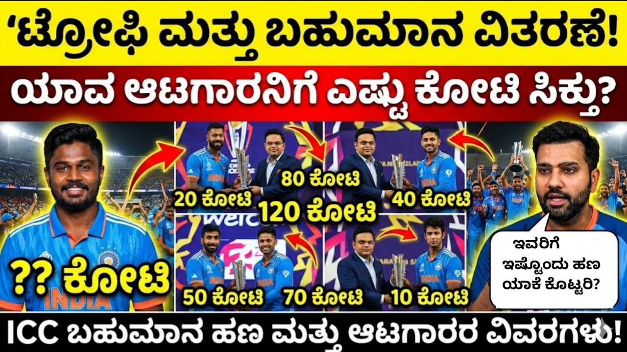ಚಾಂಪಿಯನ್ ಆದ ಟೀಮ್ ಇಂಡಿಯಾಗೆ ಬಂಪರ್ ಹಣ! ಸೋತ ನ್ಯೂಜಿಲ್ಯಾಂಡ್‌ಗೆ ಎಷ್ಟು ಕೋಟಿ ಸಿಕ್ಕಿತು?