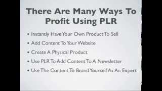 Make Money With PLR Part 1 - Introduction