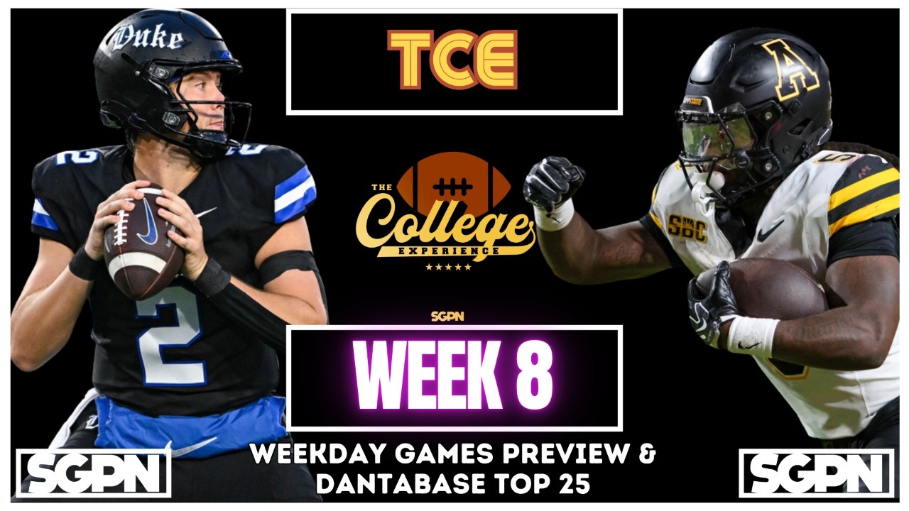 CFB Week 8 Weekday Preview & Dantabase Top 25