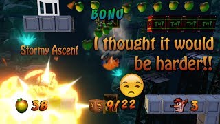 Crash Bandicoot Stormy Ascent 102% All boxes Clear gem | N Sane Trilogy ps4