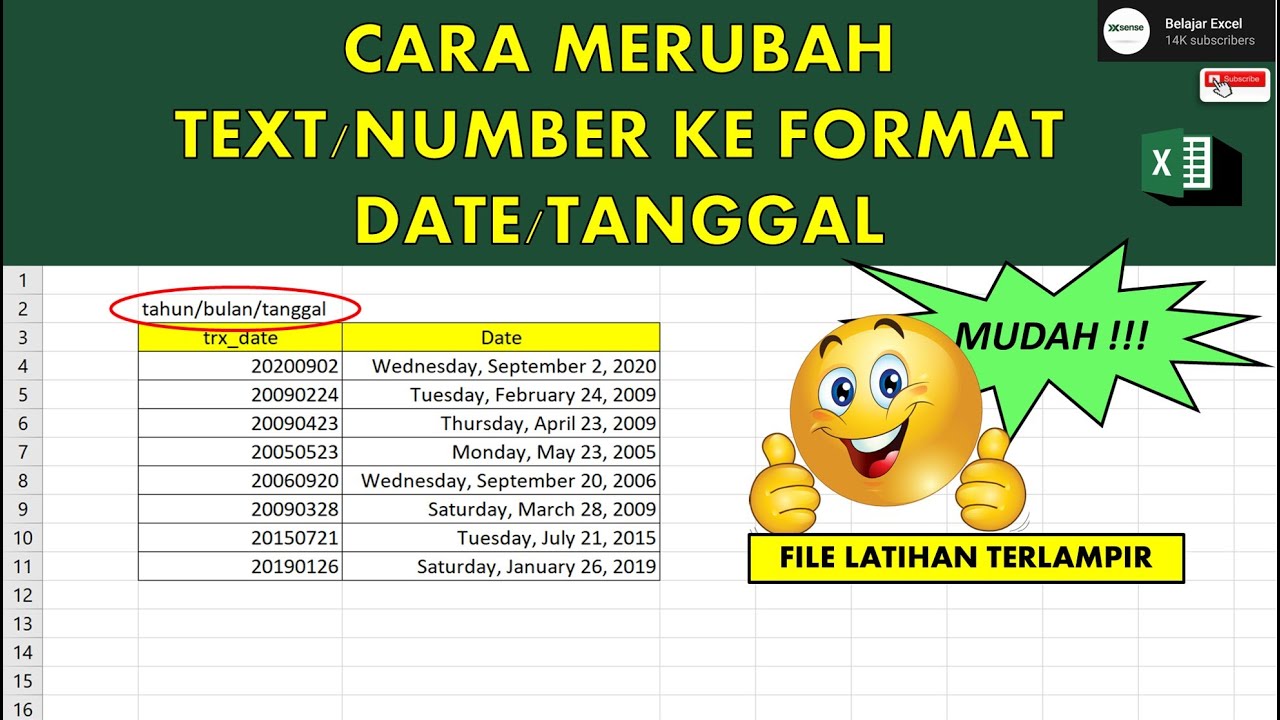 Cara Merubah Format Tanggal dari Text ke Date di Excel Cara Mengubah