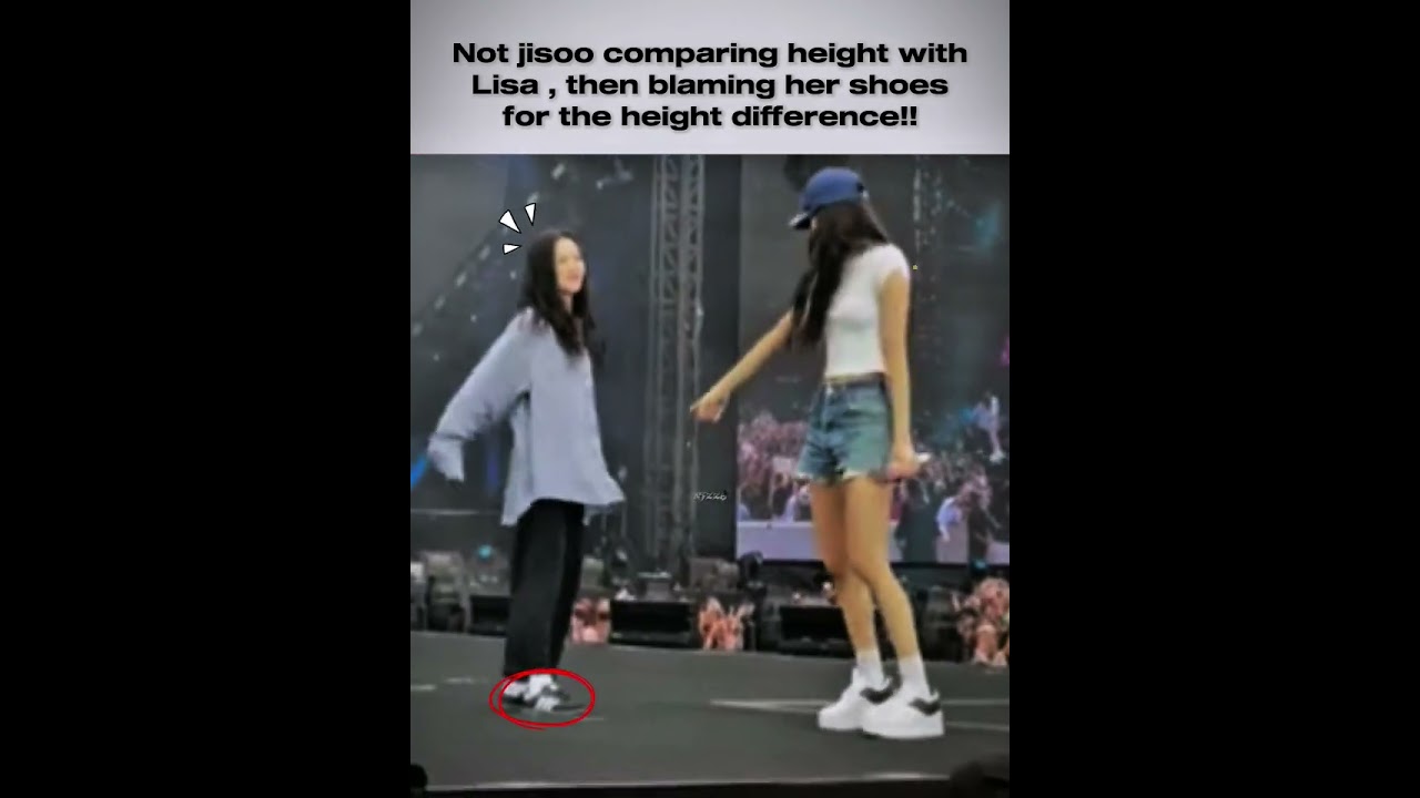 Their height difference 😭😂!!#kpop #viralvideo #fypシ゚ #trending #edit #shorts #jisoo #lisa #blackpink