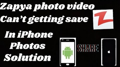 Zapya share photo video can’t get save in iPhone photos solution | how to save Zapya files  iPhone