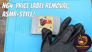 N64 cart price label removal, ASMR-style! screenshot 1